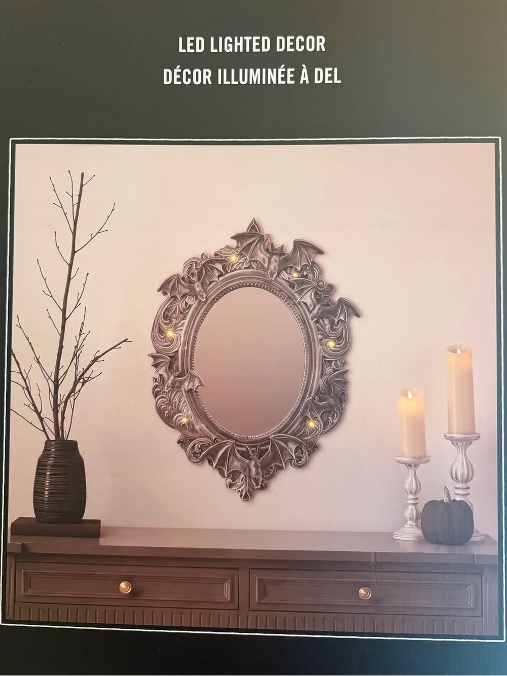 Viral Martha Stewart Black LED Gothic Oval Mirror